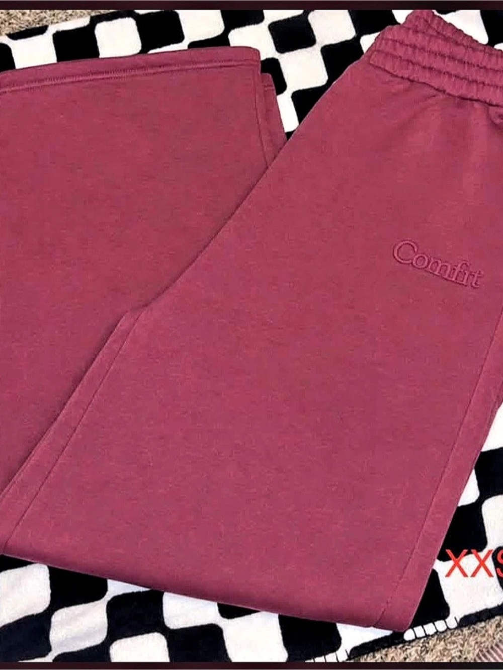 Comfrt Signature Fleece Jogger Sweatpants BERRY XXS